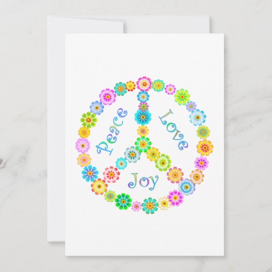 Peace Love Joy Feestdagenkaart (Voorkant)