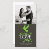 Peace Love Joy Feestdagenkaart (Voorkant / Achterkant)