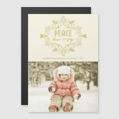 Peace Love Joy Gold  Deco Foliage Foto (Voorkant / Achterkant)