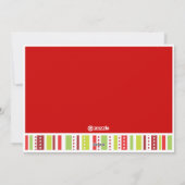 Peace Love Joy Holiday Stripes Salutation Carte ph (Dos)