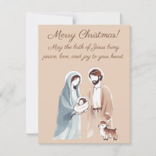 Peace, Love & Joy in Christ's Birth Greeting Card Kaart