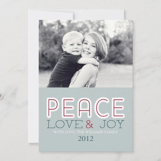 Peace Love & Joy-kaarten Feestdagenkaart (Voorkant)