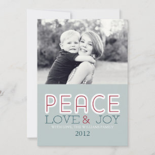 Peace Love & Joy-kaarten Feestdagenkaart