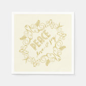 Peace Love Joy-kerstfeest feestdag Servetten (Voorkant)