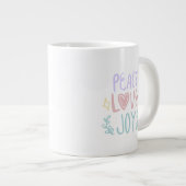 Peace Love Joy 😁 koffiespecialiteit mok (Voorkant rechts)