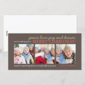 Peace Love Joy Le premier Carte photo de Noël du b (Devant / Derrière)