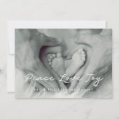 Peace Love Joy Minimalist Carte photo de vacances (Devant)