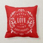 Peace Love & Joy | Oreiller de vacances<br><div class="desc">Pour plus de couleurs et de styles visitez notre boutique!</div>