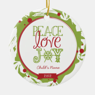 Peace Love Joy Ornament