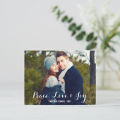 Peace Love & Joy Paar Foto Briefkaart W (Staand voorkant)