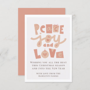 Peace Love Joy Photo Carte de Noël