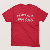 Peace love joy simple vacances T-shirt