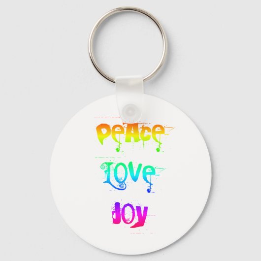 Peace Love Joy Sleutelhanger (Voorkant)