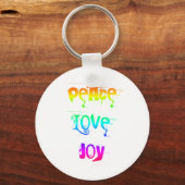 Peace Love Joy Sleutelhanger (Voorkant)