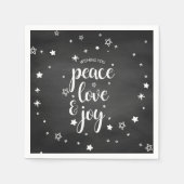Peace Love Joy Star-kerstfeestdag Servet (Voorkant)