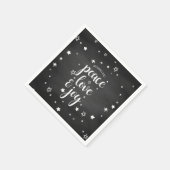 Peace Love Joy Star-kerstfeestdag Servet (Hoek)