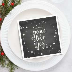 Peace Love Joy Star-kerstfeestdag Servet