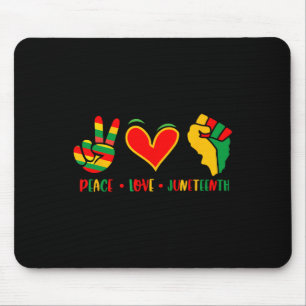 Peace Love Juneteenth 1865 Independence Day Black Muismat