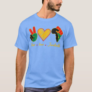 Peace Love Juneteenth Black History Maand Pride Af T-shirt