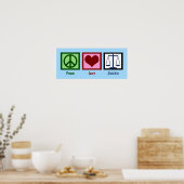 Peace Love Justice Poster (Keuken)