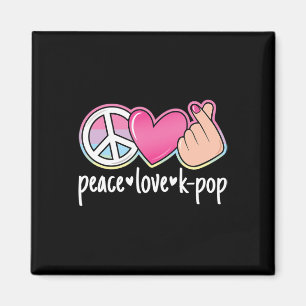 Peace Love K-Pop Cute Kpop Music Anime Lover Magneet