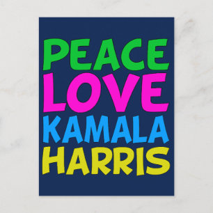 Peace Love Kamala Harris Briefkaart