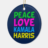 Peace Love Kamala Harris Kerstmis Keramisch Ornament (Links)
