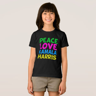Peace Love Kamala Harris Schattigee Kinder Tri-Blend Shirt