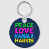 Peace Love Kamala Harris Sleutelhanger (Achterkant)
