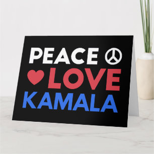 Peace Love Kamala I - Kamala Harris voor President Kaart