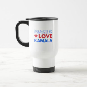 Peace Love Kamala I - Kamala Harris voor President Reisbeker