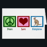Peace Love Kangaroo<br><div class="desc">Un signe de paix,  un coeur,  et un kangourou mignon. J'adore les beaux cadeaux d'animaux australiens. Peace Love Kangaroos.</div>