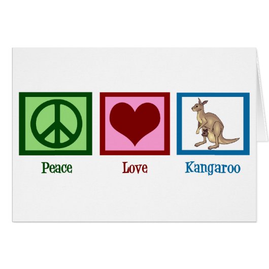 Peace Love Kangaroo (Devant horizontal)