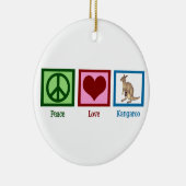Peace Love Kangaroo Keramisch Ornament (Rechts)
