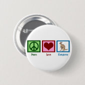 Peace Love Kangaroo Ronde Button 5,7 Cm (Voorkant /achterkant)