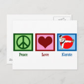 Peace Love Karate Briefkaart (Voorkant / Achterkant)