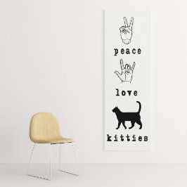 Peace Love Katten Cat Lover Art Canvas