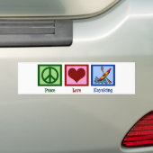 Peace Love Kayaking Bumpersticker (Op auto)