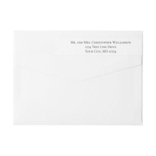 Peace Love kerstfeestdag Return-adres (Achterkant)