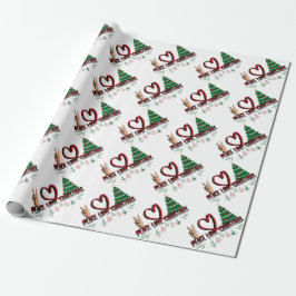 Peace Love Kerstmis Cadeaupapier