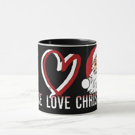 Peace Love Kerstmis Mok (Midden)