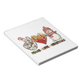 Peace Love Kerstmis Notitieblok (Schuin)