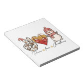 Peace Love Kerstmis Notitieblok (Schuin)