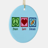 Peace Love Ketosis Keramisch Ornament (Rechts)