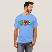 Peace Love Kites Cute Kite Festival T-shirt (Voorkant volledig)