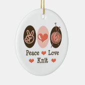 Peace Love Knit Ornament (Rechts)