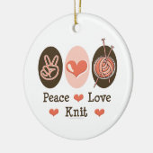Peace Love Knit Ornament (Links)