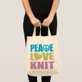 Peace Love Knit Tote Bag (Voorkant (product))