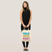 Peace Love Knit Tote Bag (Voorkant (model))