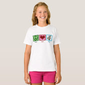 Peace Love Koala Beer Cute Kinder T-shirt (Voorkant volledig)